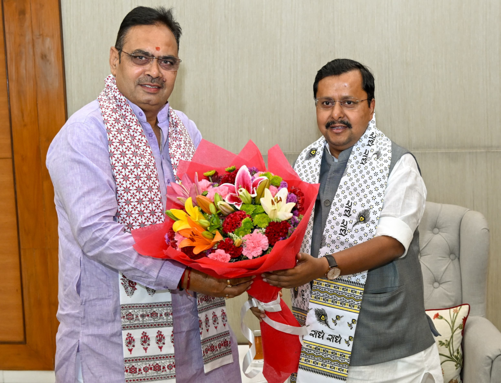 Bhajanlal Sharma Nitin Nabin Meeting