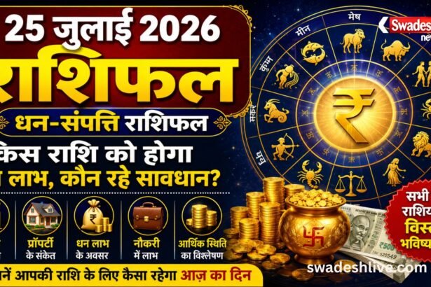 25 जुलाई 2026 धन-संपत्ति राशिफल: सभी 12 राशियों का आर्थिक भविष्यफल