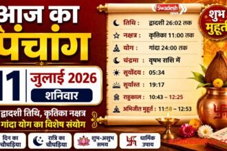 Aaj Ka Panchang 11 July 2026 आज द्वादशी तिथि, जानें शुभ मुहूर्त, राहुकाल, नक्षत्र और चौघड़िया