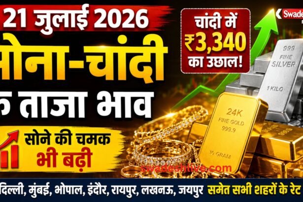 Gold Silver Rate Today 21 July 2026: चांदी ₹3,340 महंगी, सोने के दाम में भी उछाल
