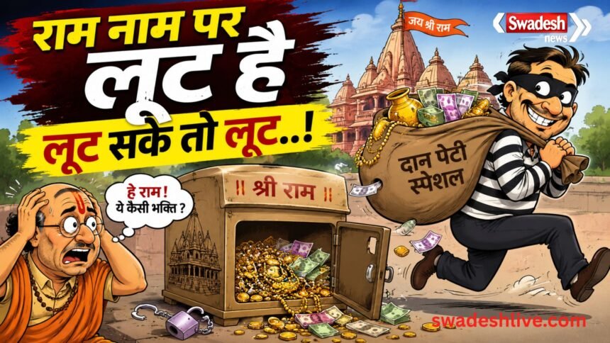 राम मंदिर के दान में चोरी: आस्था, व्यवस्था और व्यंग्य की कहानी