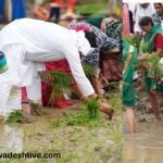 सिवनी में किसानों के साथ खेत में धान बोते मुख्यमंत्री डॉ. मोहन यादव