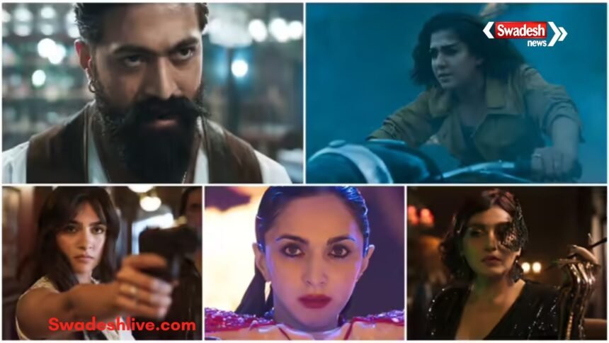 यश की फिल्म टॉक्सिक के Ladies and Ladies टीजर में नयनतारा, कियारा आडवाणी, हुमा कुरैशी, तारा सुतारिया और रुक्मिणी वसंत।