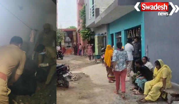 Agra Sikandra Police Husband Murder Bathroom Burial
