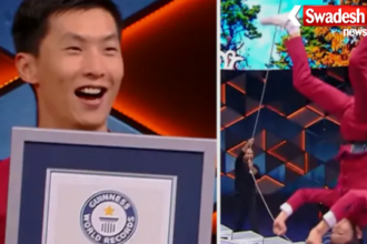 Chinese Man Climbs 40 Stairs On Head