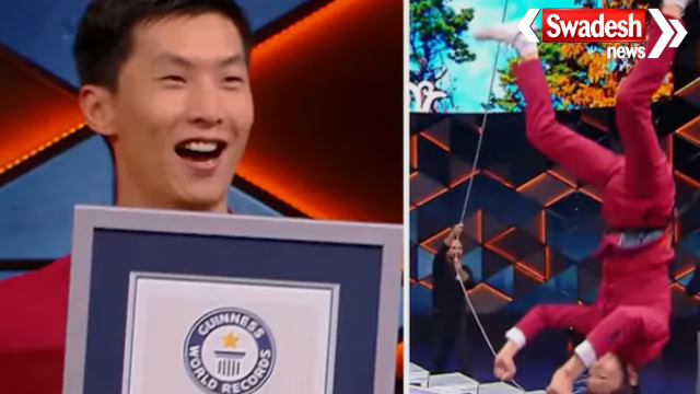 Chinese Man Climbs 40 Stairs On Head