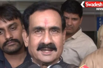 Violent protests by supporters of BJP leader Narottam Mishra in Datia