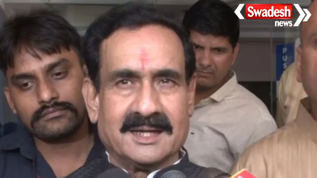 Violent protests by supporters of BJP leader Narottam Mishra in Datia
