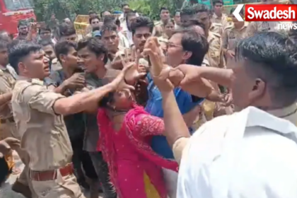 Kanpur Panki Police Sub Inspector Brajesh Kumar Slap Case