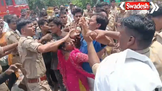 Kanpur Panki Police Sub Inspector Brajesh Kumar Slap Case