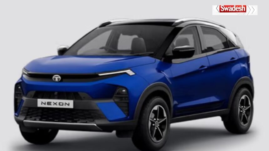 Tata Nexon Camo Edition SUV का फ्रंट व्यू और नया कैमो डिजाइन