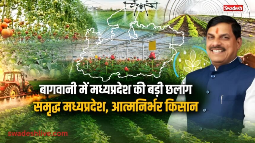 मध्यप्रदेश में आधुनिक बागवानी खेती, पॉलीहाउस और फल-सब्जी उत्पादन करते किसान