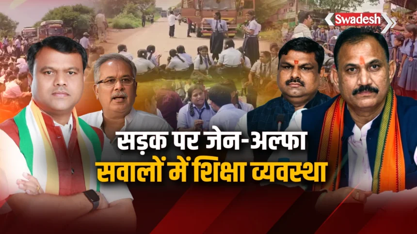 Chhattisgarh Education System Protest