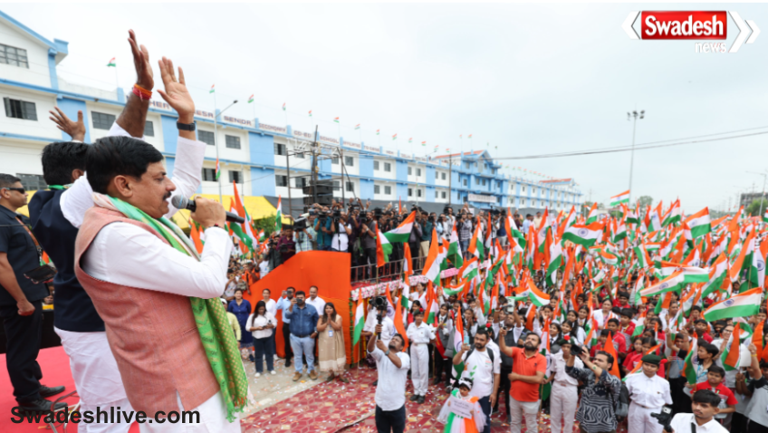 CM Mohan Yadav flags off mega Tiranga Yatra