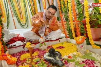 राजस्थान के मुख्यमंत्री भजनलाल शर्मा ने श्रावण सोमवार पर शिव पूजा की