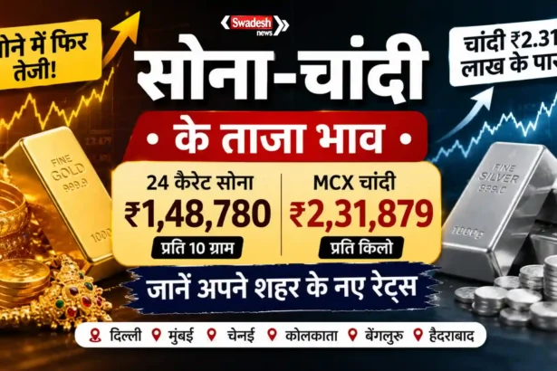 6 अगस्त 2026 को भारत में सोने और चांदी के ताजा भाव, 24 कैरेट गोल्ड और MCX सिल्वर रेट