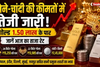 भोपाल, इंदौर, दिल्ली और मुंबई में 8 अगस्त 2026 का सोने और चांदी का ताजा भाव दिखाता हुआ सर्राफा बाजार का प्रतीकात्मक दृश्य