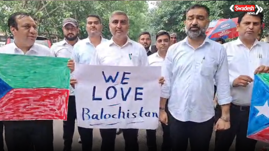 Sonipat Balochistan Protest में बलूचिस्तान के समर्थन में प्रदर्शन करते वकील