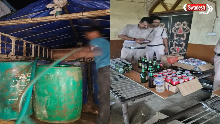 Gwalior Fake Petrol Factory में 2600 लीटर इथेनॉल और थिनर बरामद