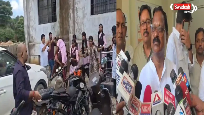Ambikapur Eklavya School Girls 30 किलोमीटर पैदल चलकर कलेक्टर से मिलने पहुंचीं
