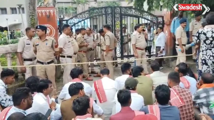Korba Illegal Construction Protest