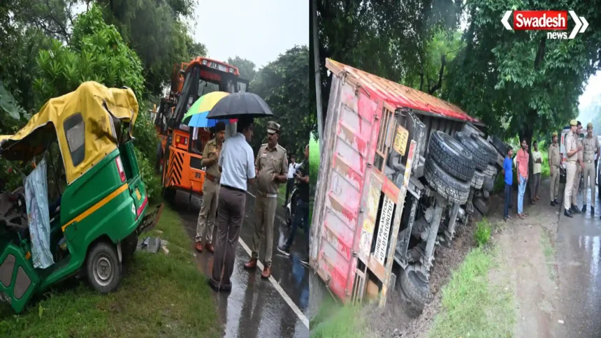Sambhal Tempo Truck Accident में दो बच्चों समेत चार लोगों की मौत