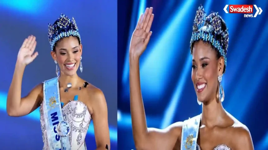 Miss World 2026 Winner Joheirry Mola wearing the crown