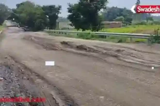 Sarkhor Overbridge Pendra road-potholes repair
