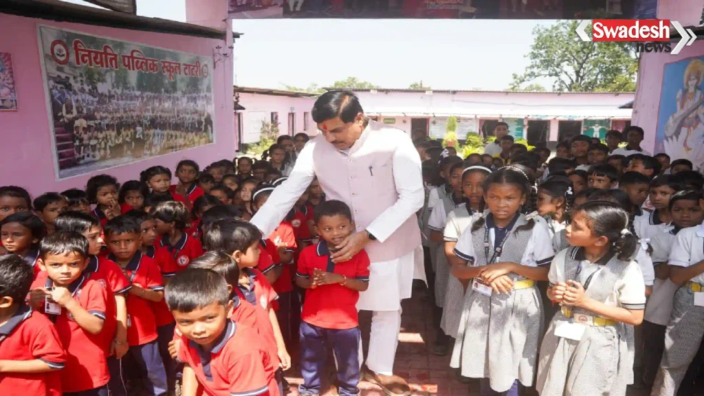bhopal-cm-dr-mohan-yadav-school-visit-mandla/
