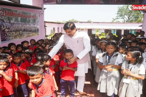 bhopal-cm-dr-mohan-yadav-school-visit-mandla/