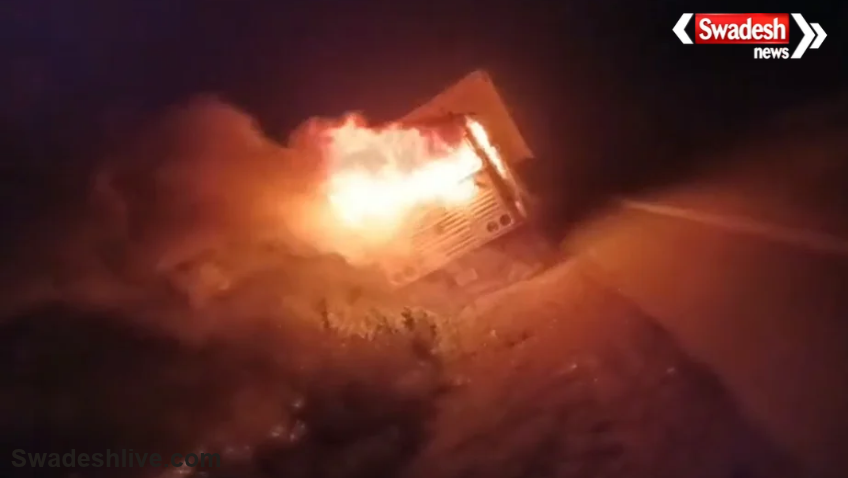 Bhind Dumper Fire