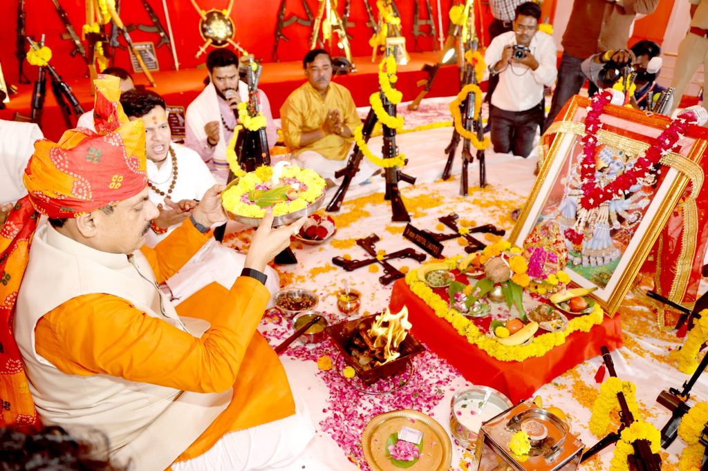 CM Mohan Shastra Pujan